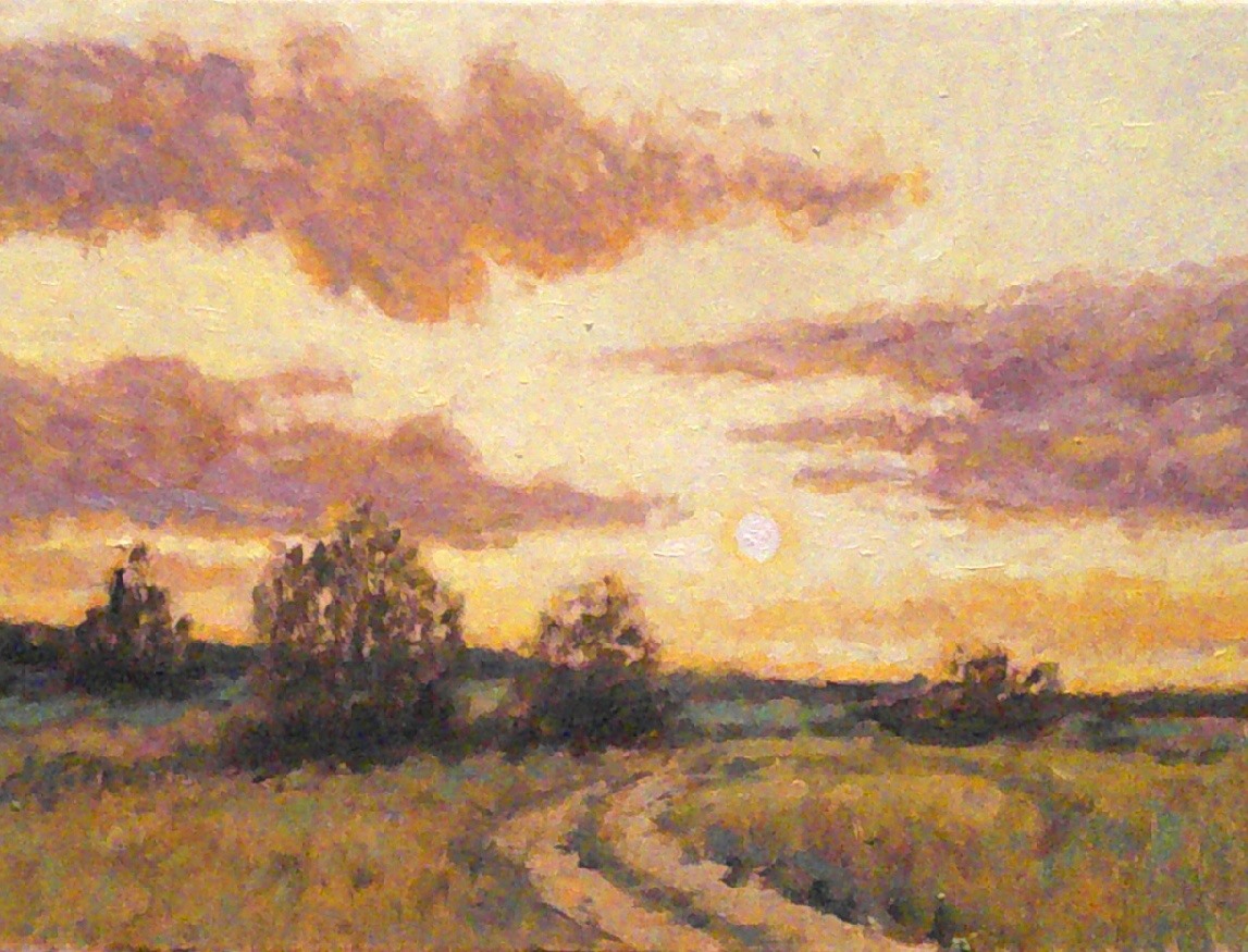tempsa 5pcs tableau peinture huile coucher du soleil abstraite art