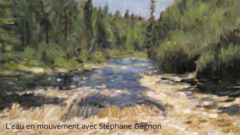 Cours d'arts en ligne Stéphane Gagnon L'eau en mouvement (Huile)