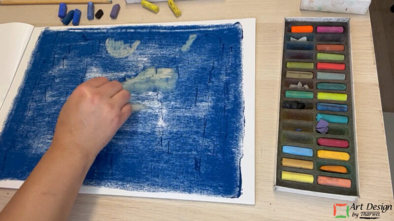 Cours d'arts en ligne Tharwet Kamoun Apprendre la technique du pastel sec à l'humide ou aquarelle